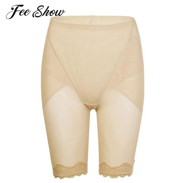 

women's shapers two styles women tummy control body shaper shorts underwear fitness workout running high waist lace trimming shaping sh, Black;white