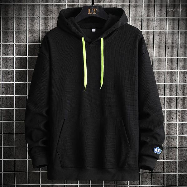 

men's sweaters 2021 hoodie women's winter hip hop street hooded male sweater couple fleece casual pullover pure color pocket men, White;black