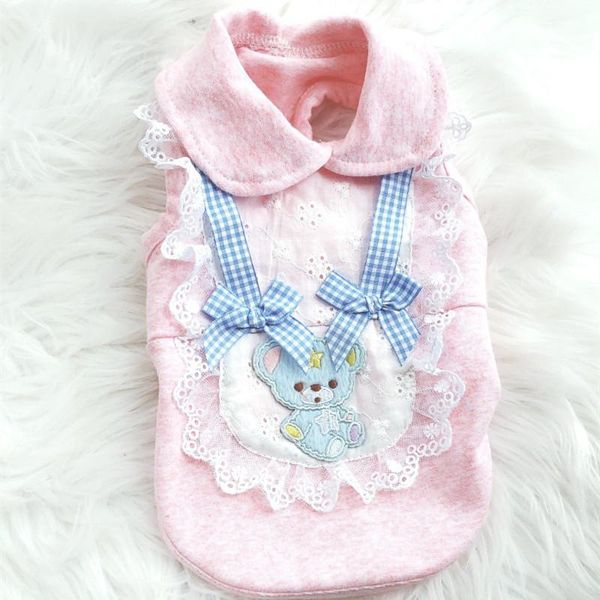 

dog apparel summer pet shirt vest cat puppy small clothes coat cute cartoon clothing yorkshire pomeranian bichon poodle costumes xs