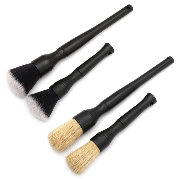 

4pcs beauty detail soft hair car interior conditioner air outlet crevice cleaning dust brush