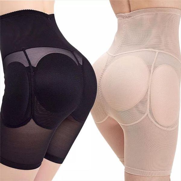 

shapewear butt lifter seamless womens shorts high waist padded panty body 4 pcs pad back side enhancer hip pads forge, White;black