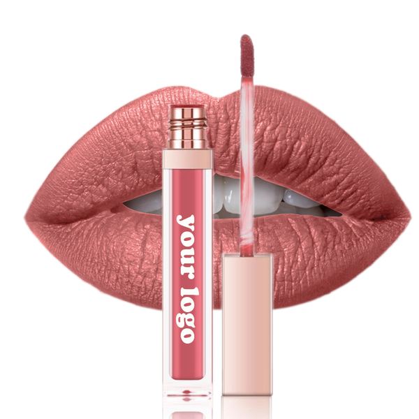 Machen Sie Ihre eigene Make-up-Markenkosmetik Lip Liquid Matte Lipstick Private Label Bulk Lipgloss Custom Wholesale Oem Odm