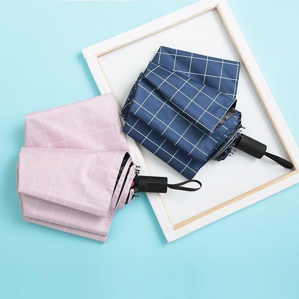 

umbrellas originality parasol small lattice rubber sunscreen fold umbrella rain woman student fresh or sunny