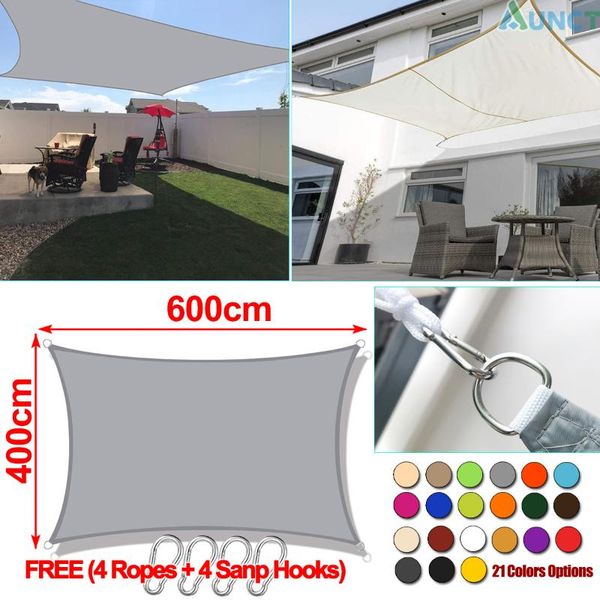 

shade 4x6m 300d oxford rectangle visor sun sail pool cover sunscreen awnings outdoor waterproof cloth gazebo canopy