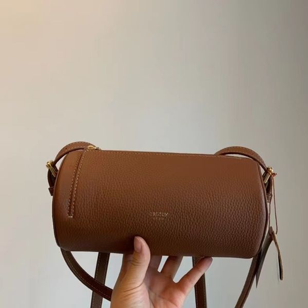 

designer australian minority oro cylinder bag leisure simple litchi pattern women's cross shoulder