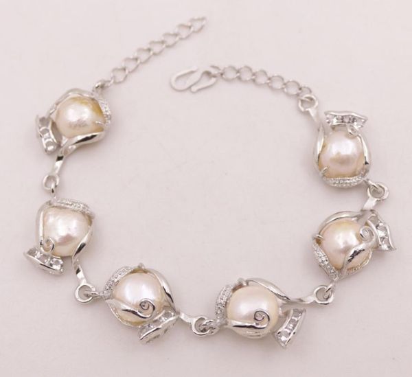 

beaded, strands 8-9" long 12mm natural purple baroque pearl inlay glass crystal alloy bracelet, Black