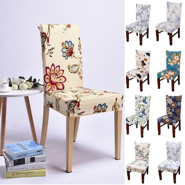 

printing chair cover stretch elastic dining seat for banquet wedding restaurant el anti-dirty removable d30 covers