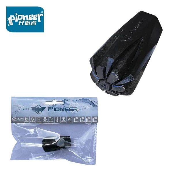 

pioneer 4pcs rubber trekking cane tip protectors lightweight hiking pole covers walking stick equipment accessory poles