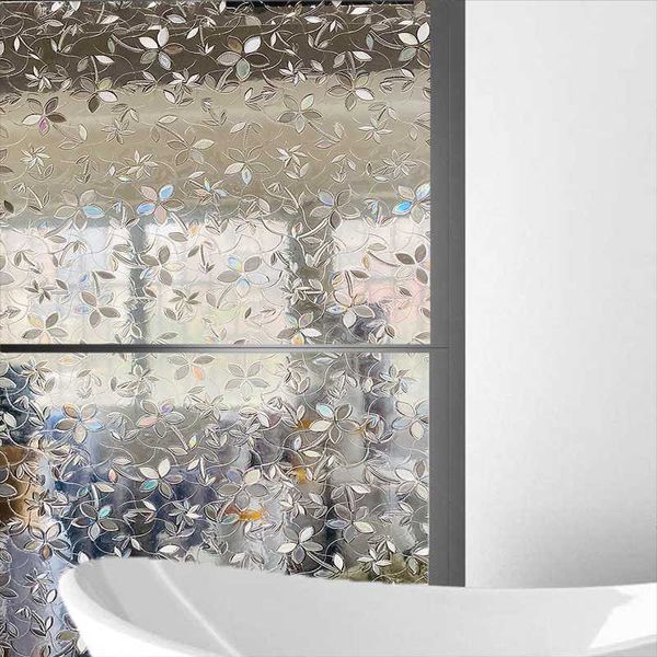 

window stickers rainbow film translucent stained glass self adhesive static cling heat insulation sticker for home
