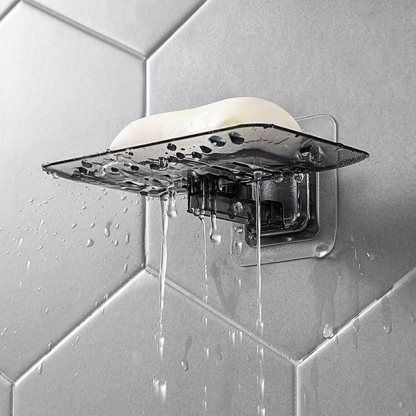 

hooks & rails soap holder bathroom shower dishes drain shelf storage rack with wall mounted self adhesive supplies