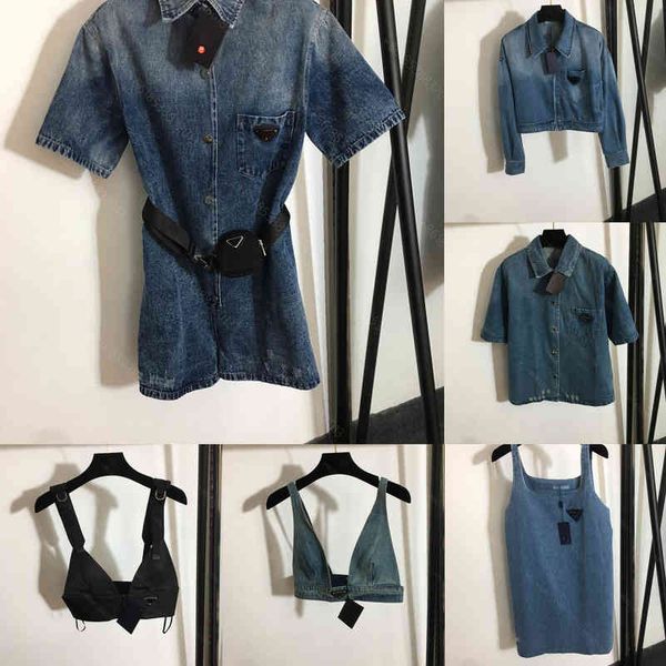 

classic women designer jumpsuit shorts denim jacket bikini dress shirt 7-piece set slim jumpsuits letter logo brand zipper romper belt bag w, Black;gray