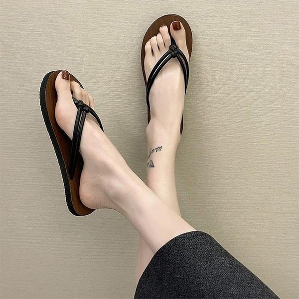 

slippers 2021 women flip flop woman thong sandal shoes female open toe ladies summer fashion comfortable beach classic footwear, Black