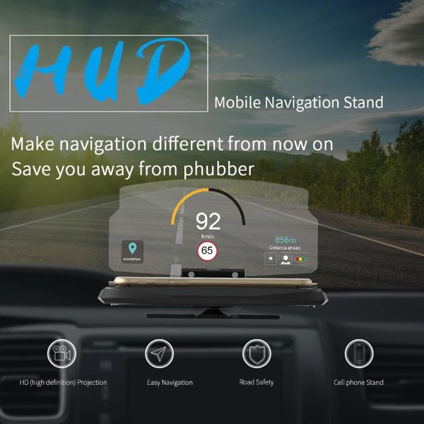 

other auto electronics 2 generation hud mobile phone navigation bracket vehicle rise monitor head up projection car