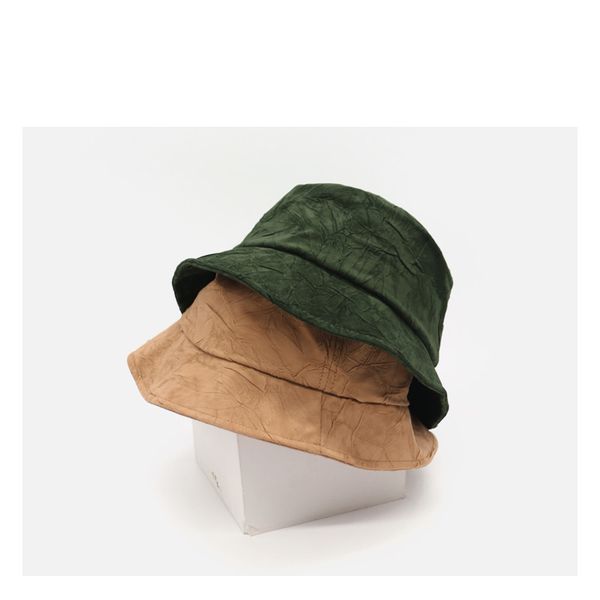 

designer textured pleated suede fisherman fall winter versatile fashion basin holiday sunshade hat women