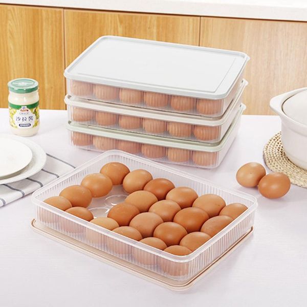 

kitchen storage & organization home transparent case egg box racks 24 grid container eggs refrigerator organizer crisper