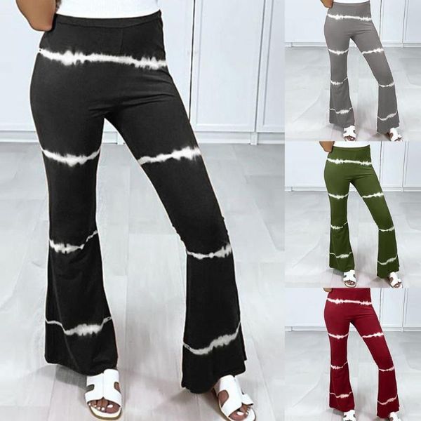 

women's pants & capris trousers striped print plus size polyester female high waist long for daily life stylish appearance women, Black;white