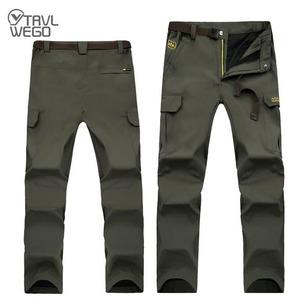 

summer outdoor hiking pants men quick dry splash proof breathable trousers climbing fishing big pocket ad138, Black;green