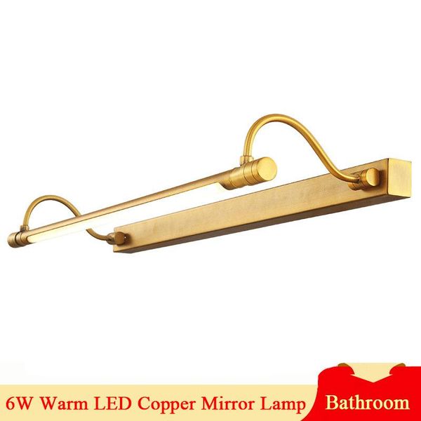 Lampade da parete Wandlamp Specchio in rame per bagno WC LED Illuminazione per armadi Trucco Home Deco Sconce Light Fixtures