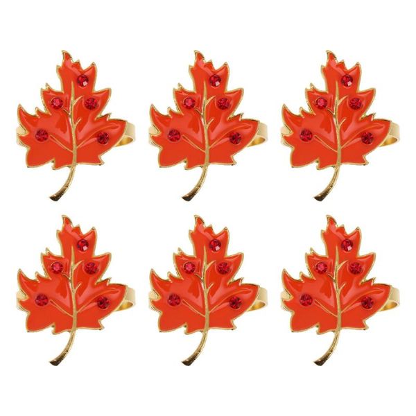 

napkin rings 6 pcs exquisite decorations (orange)