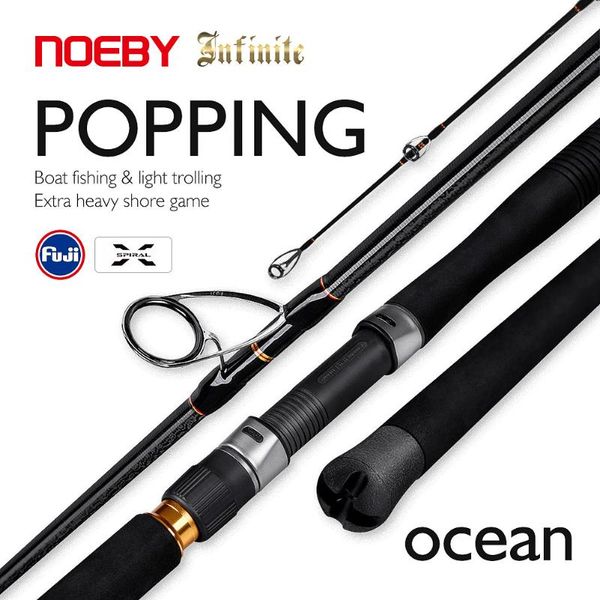 

boat fishing rods noeby ocean popping spinning sea rod 2.6m 2.7m h mh power 2 section fuji guide for inshore jig tuna