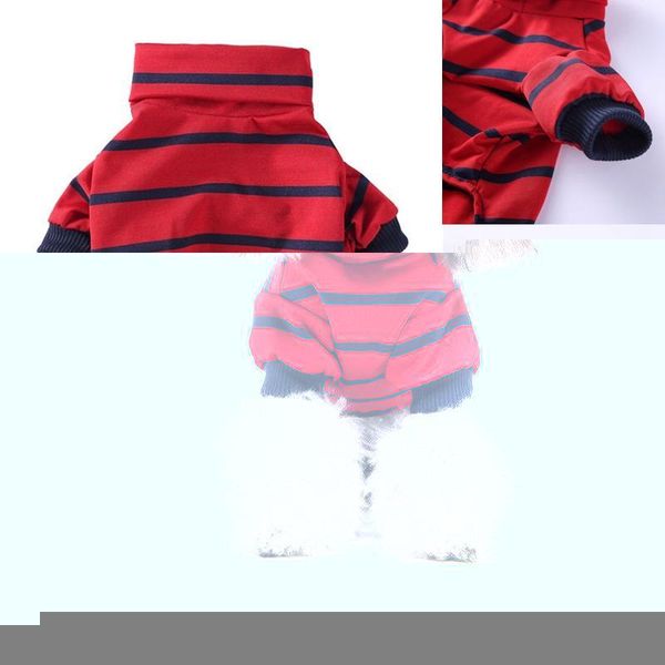 

dog apparel striped cotton pet clothes winter warm jumpsuits rompers pajamas hoodies clothing for dogs cat puppy