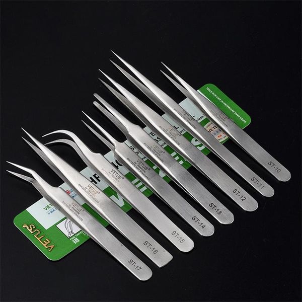 

lab supplies hrc40Â° precision 302 alloy steel anti static tweezer st-10/11/12/13/14/15/16/17 for teaching / repair tools
