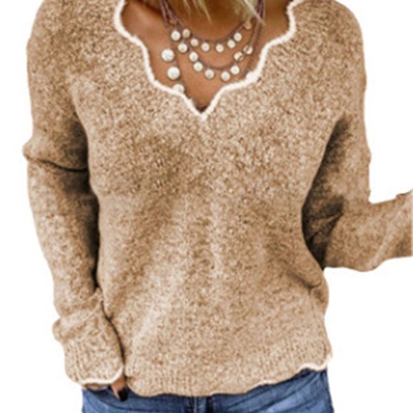 

women's sweater . 20 v-ne knitting cute pullover multi color, White;black