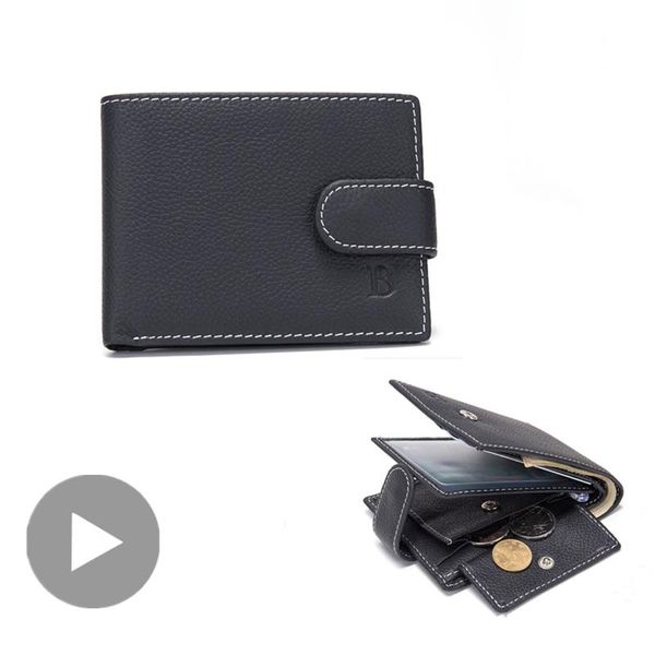

wallets genuine leather small slim wallet for men fashion coin purse 2021 mini money clip bag men's walet card holder cuzdan boy vallet, Red;black
