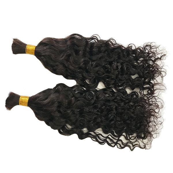 

peruvian human hair bulks for braiding no weft bundles natural color hairs bulk 3pcs/lot, Black
