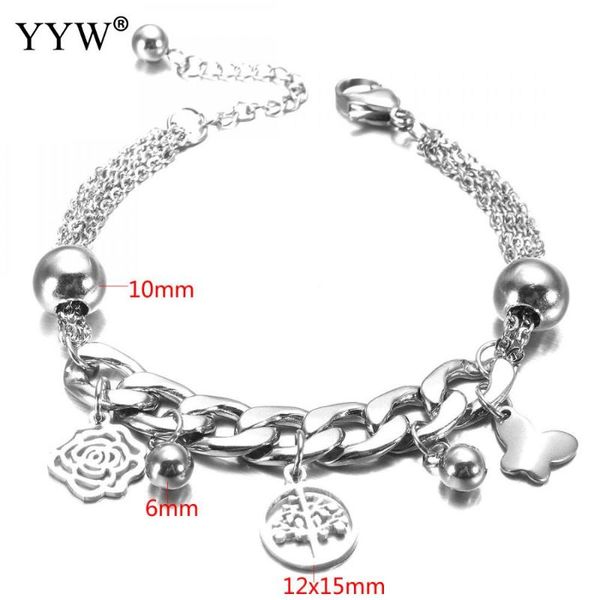 

charm bracelets 2021 stainless steel bracelet for women man jewelry armbanden voor vrouwen silver color & bangles erkek bileklik, Golden;silver