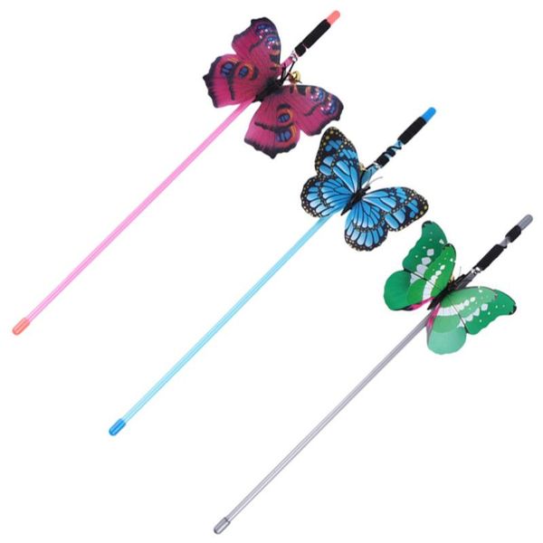 

cat toys 3pcs butterflies bell teaser interactive pet supplies