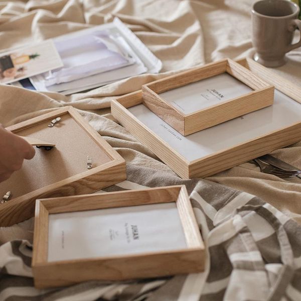 

frames nordic wood po frame modern display design elegant wall picture holder deskdecoration marco de fotos home decor df50xk