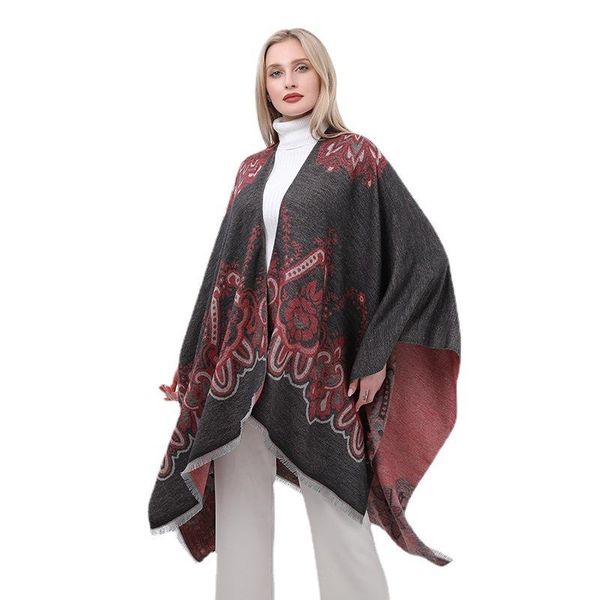 

scarves women warmer shawl ladies flower lace blanket knit rayon cotton poncho capes female echarpe, Blue;gray