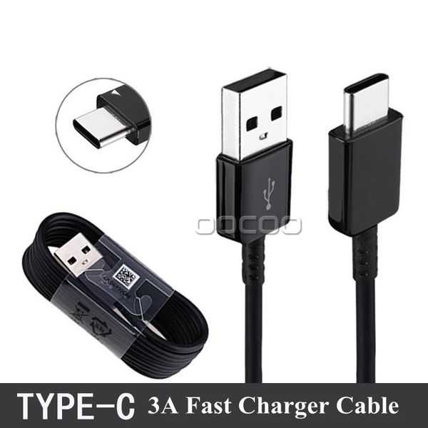 Tip C Kabloları 3A Hızlı Şarj USB-C Samsung Galaxy S10 S10E S9 S8 S20 S21 Artı Xiaomi 11 Huawei P30 Şarj Kablosu Fabrika Toptan