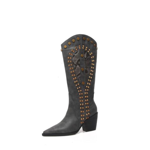 

boots autumn and winter fashion women's warm high heel knee, Black