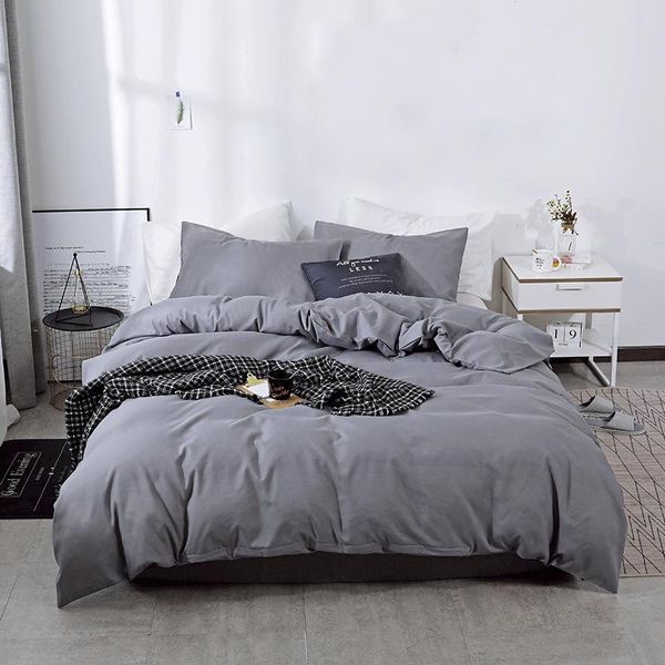 

bedding sets 2021 soild color luxury set twin king  comfortable soft home