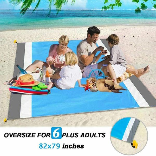 

2x2.1m waterproof pocket beach blanket folding camping mat ground mattress travel outdoor pads