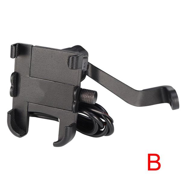 

cell phone mounts & holders motorcycle mount with 2a quick charger adjustable motorbike holder anti slip handlebar stand bracket as99