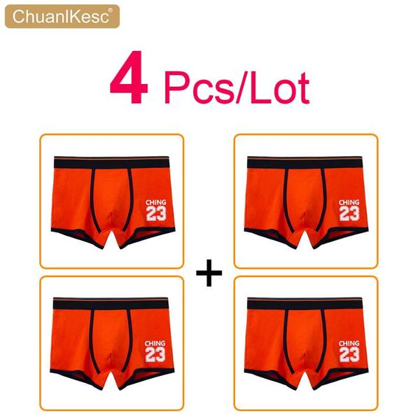 

underpants 4 pcs men boxer pants fashion sports digital pattern underwear large size pure cotton comfortable breathable high-quality shorts, Black;white
