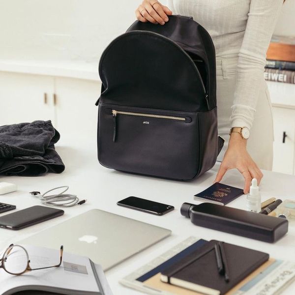 

backpack luxury 13.3 inch lapbag nylon with genuine cow leather computer