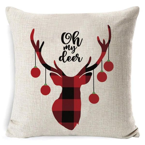 

pillow case merry christmas decor for home santa claus elk pillowcase ornament 2021 navidad xmas gift happy year
