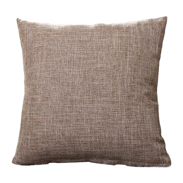 

pillow case linen pillowcase solid color sofa cushion cover 45x45cm bedroom decorative