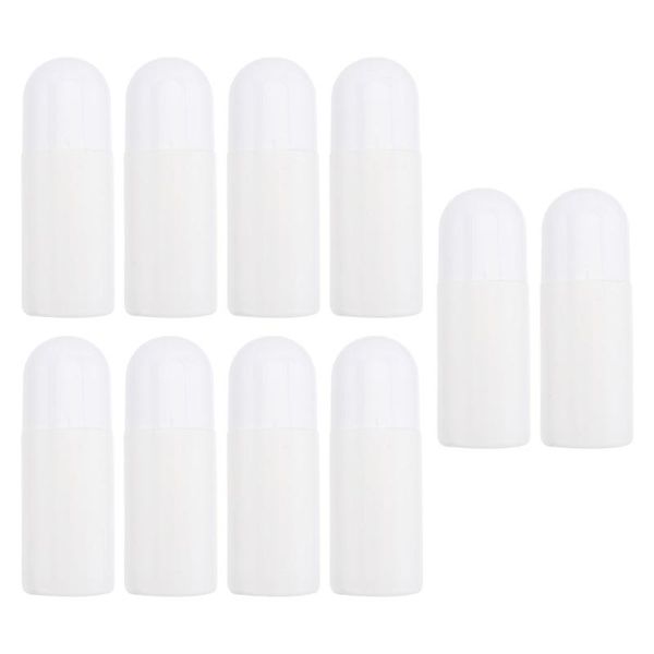 

10pcs 50ml roller bottles for essential oils empty refillable roll on reusable leak-proof diy deodorant containe storage & jars