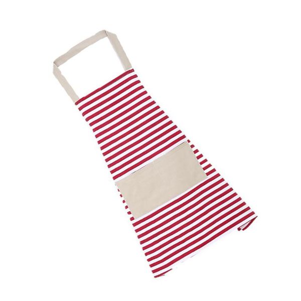 

aprons 1pc thicken stripe apron working kitchen cooking el fashion cotton (red)