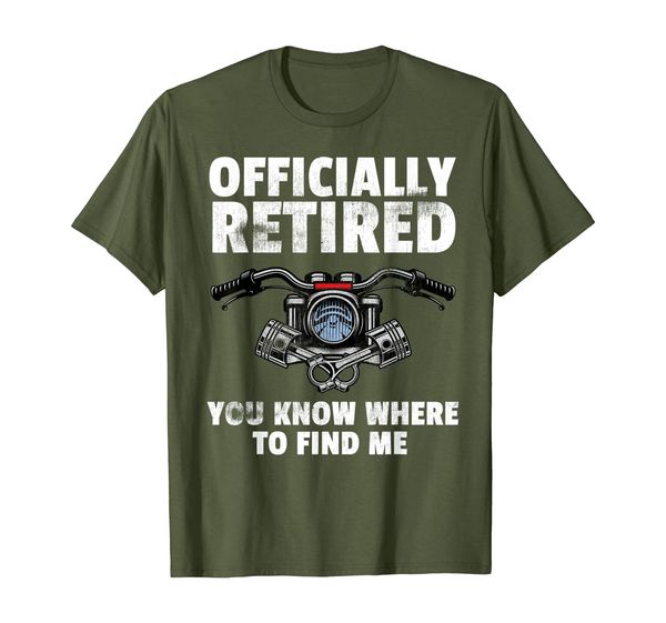 

Officially Retired Tshirt Men Motorcycle Gift Motor Bike, Mainly pictures