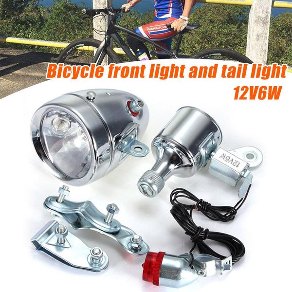 

motorized bike friction generator dynamo headlight tail light kit puz777 lights