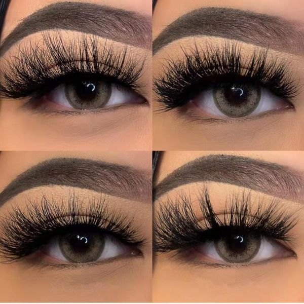

false eyelashes 1 pair 25mm mink long real hair eyelash dramantic full strip volume eye make up cÃ­lios