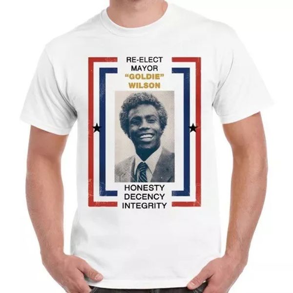 

goldie wilson back to the future 80s retro t shirt 1218, White;black