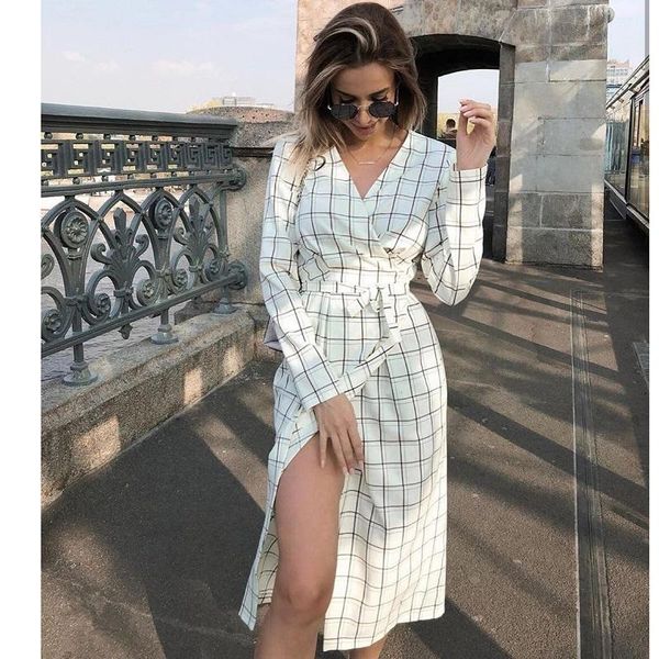 

women grid blazer fashion v neck long sleeve office ladies suits autumn jacket women's dress outerwear casual dresses, Black;gray