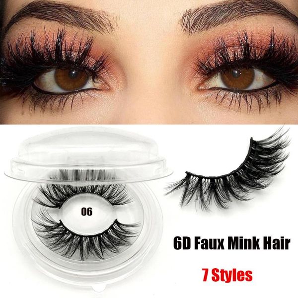 

false eyelashes 1pair 3d faux mink hair criss-cross feathery wispy lashes natural long makeup tools handmade